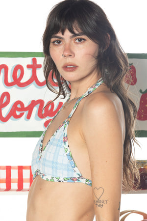 Blueberry Pie Halter Bralette