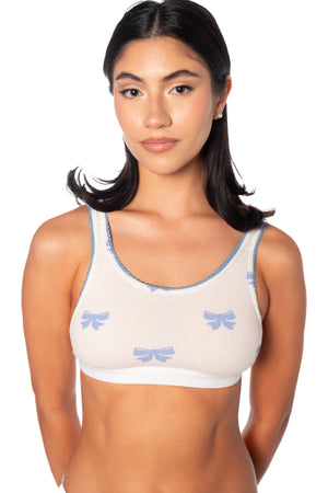 CHICORY PETAL CROP BRALETTE