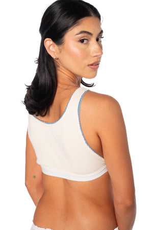 CHICORY PETAL CROP BRALETTE