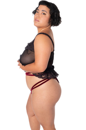 RTS TARTE VELVET PIROUETTE LOW-RIDER THONG UNDERWEAR