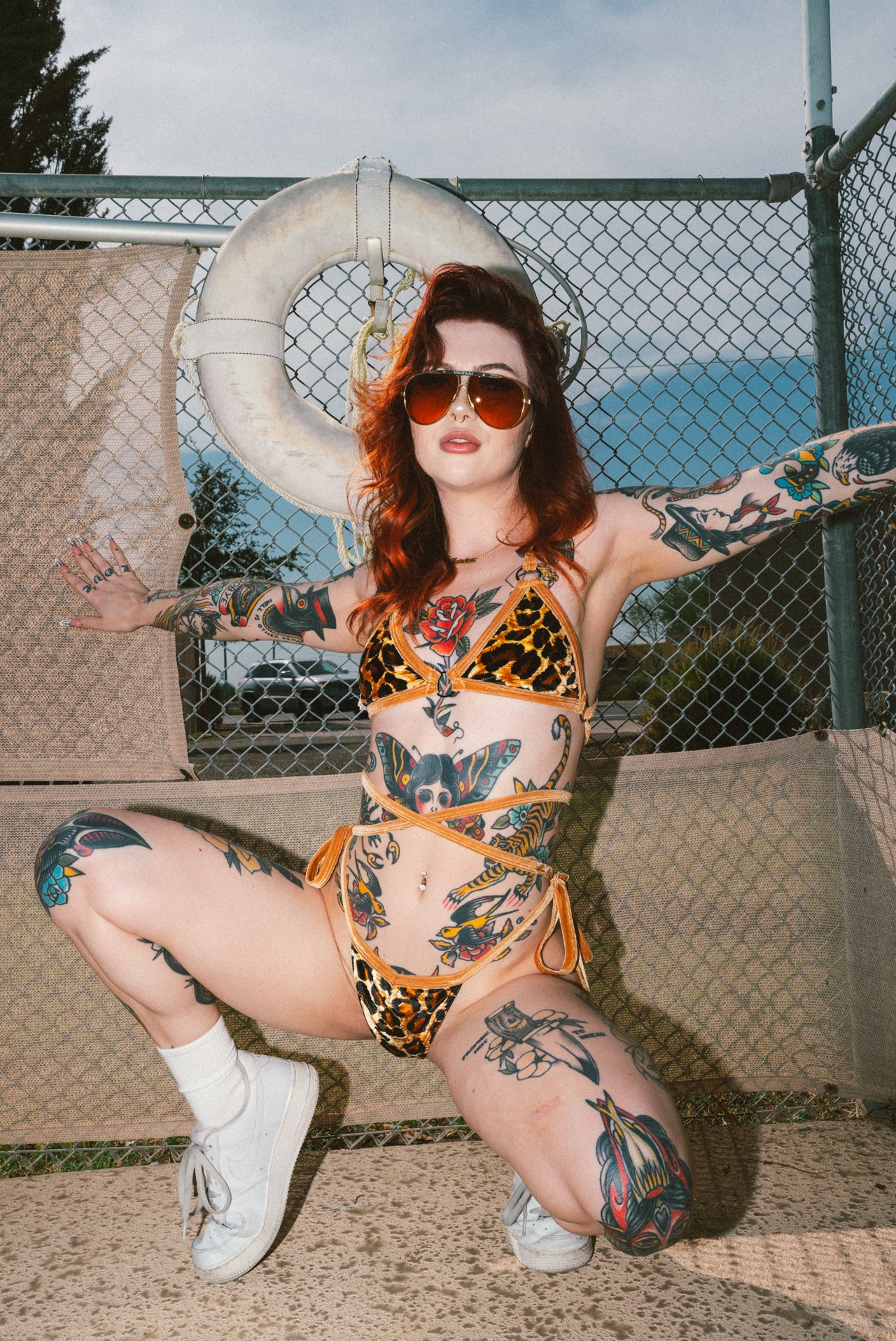 RTS LYNX VELVET PIROUETTE SWIM TOP