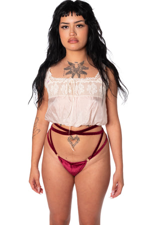 RTS TARTE VELVET PIROUETTE LOW-RIDER THONG UNDERWEAR