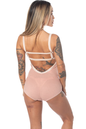 Cotton V Strap Nursing Bodysuit