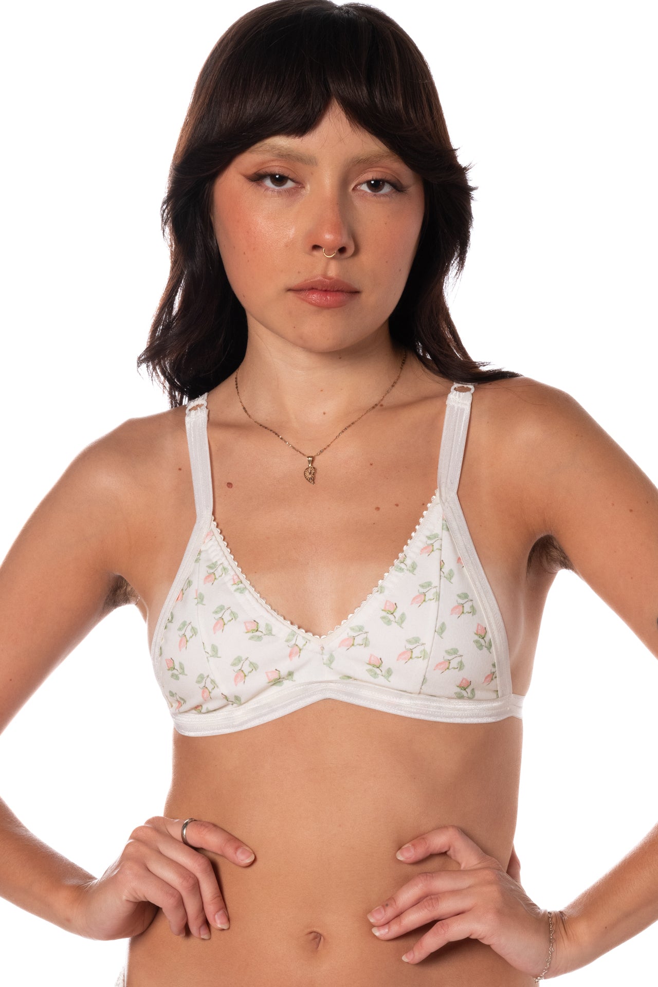Rosebud Cotton Triangle Bralette