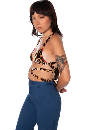 RTS KITTY VELVET PIROUETTE TRIANGLE BRALETTE