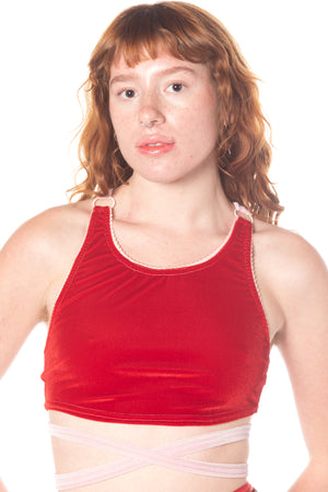 Velvet pirouette top