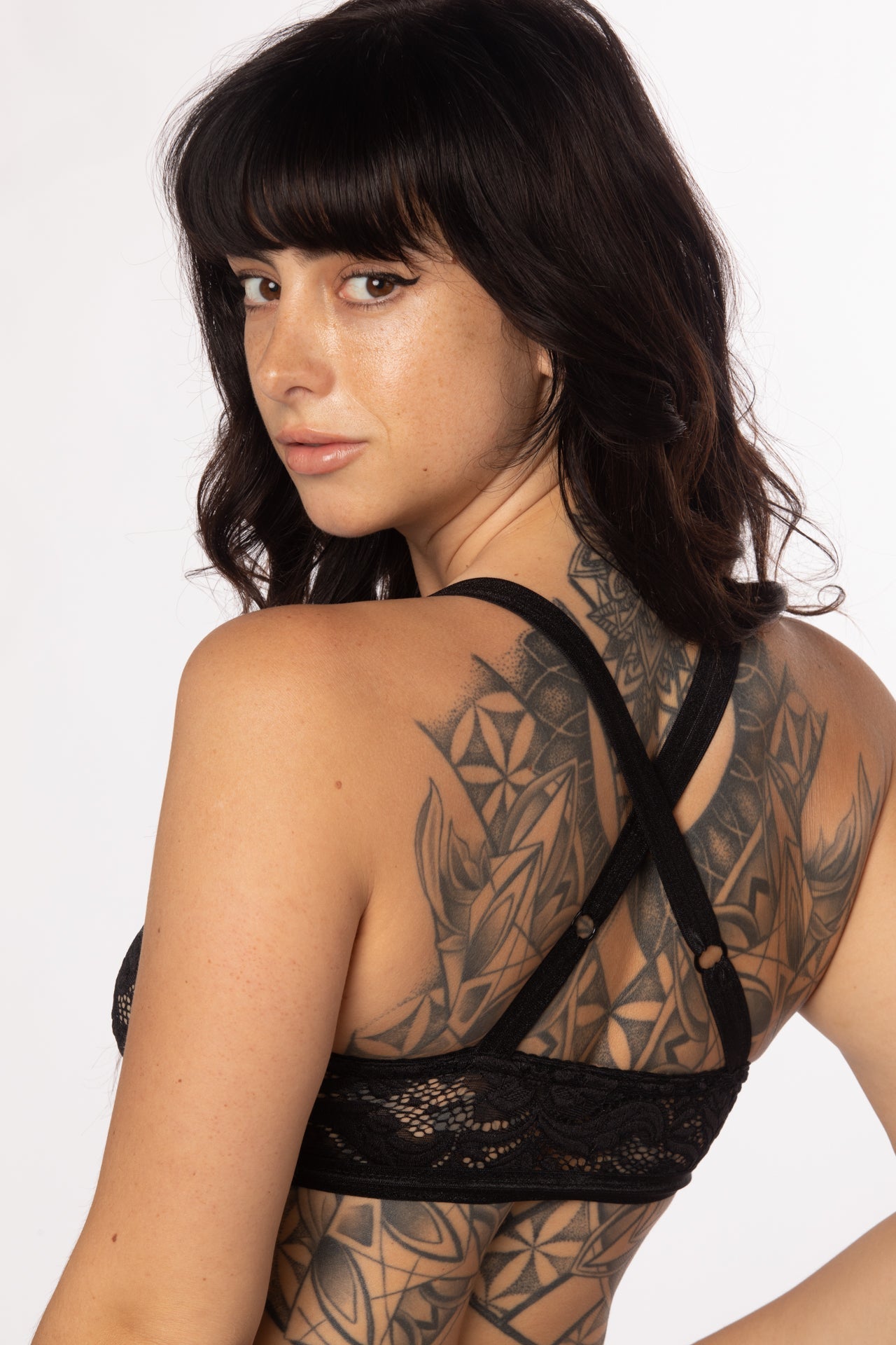 Lace crossback bralette