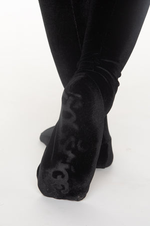 Velvet over the knee socks