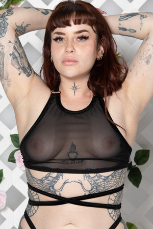 RTS JAG MESH PIROUETTE TOP