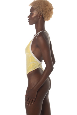 RTS BABYCAKES VELVET V-NECK THONG BODYSUIT