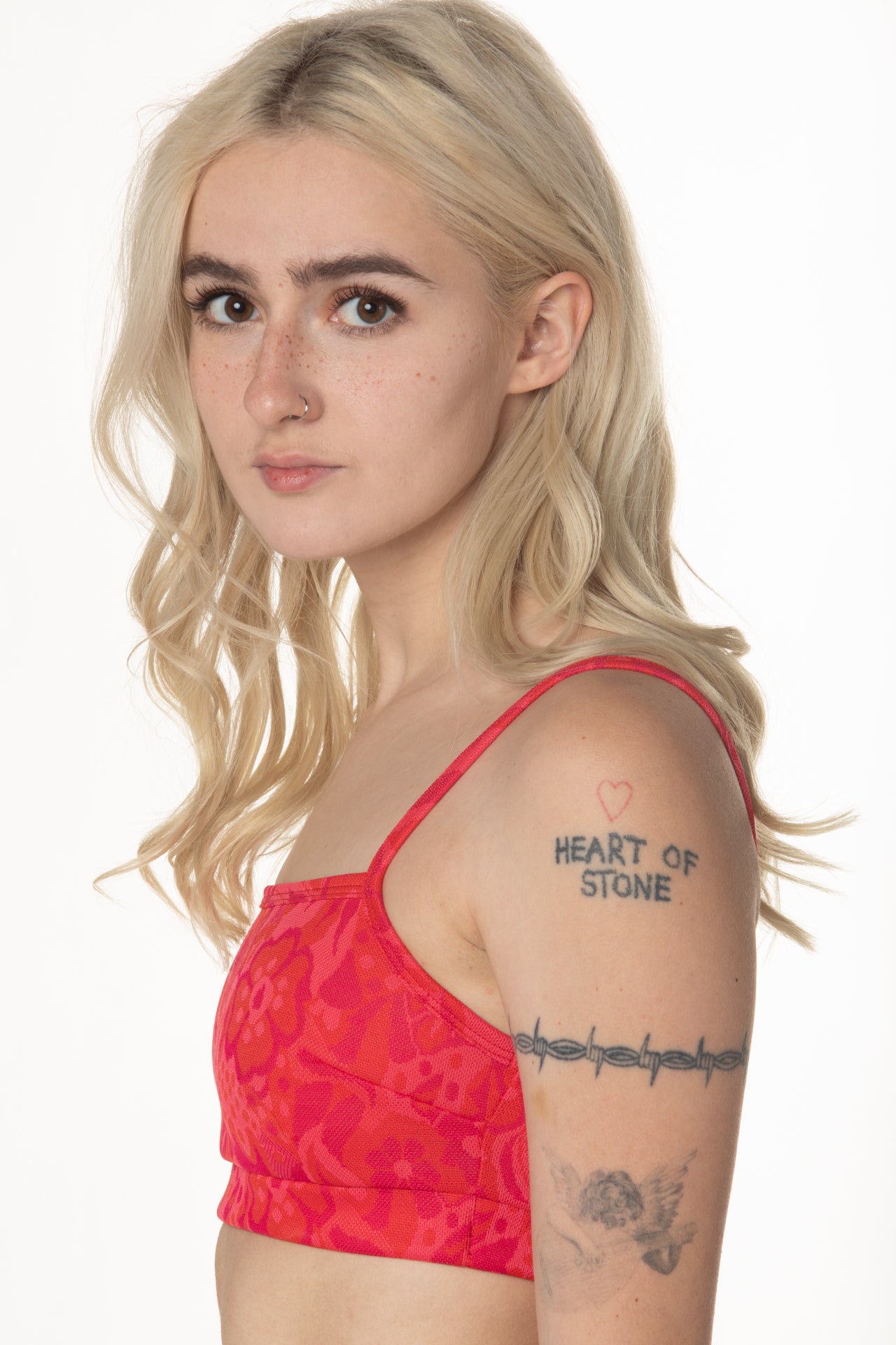 RTS BLOOD ORANGE FLOWER TRACK BRALETTE