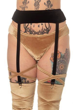 RTS MAMBA VELVET GARTER BELT