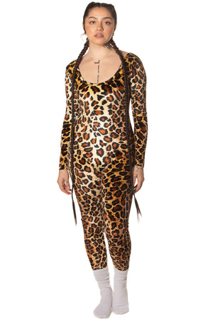 RTS KITTY VELVET LONG SLEEVE CATSUIT