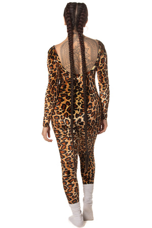 RTS KITTY VELVET LONG SLEEVE CATSUIT