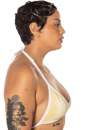 RTS BABYCAKES VELVET TRACK HALTER TOP