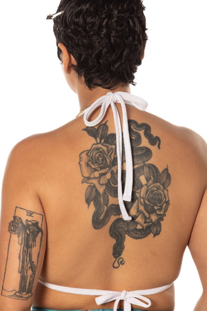 RTS BABYCAKES VELVET TRACK HALTER TOP