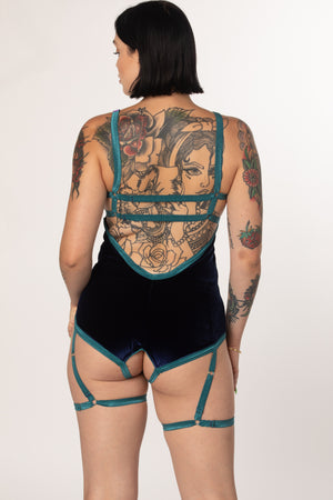 RTS EQUINOX VELVET OUVERT HARNESS BODYSUIT