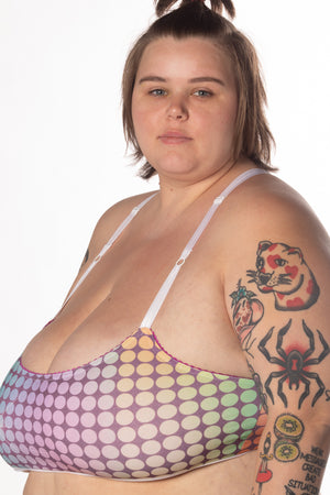 RTS NIGHT FEVER PRINTED COTTON CROSSBACK BRALETTE