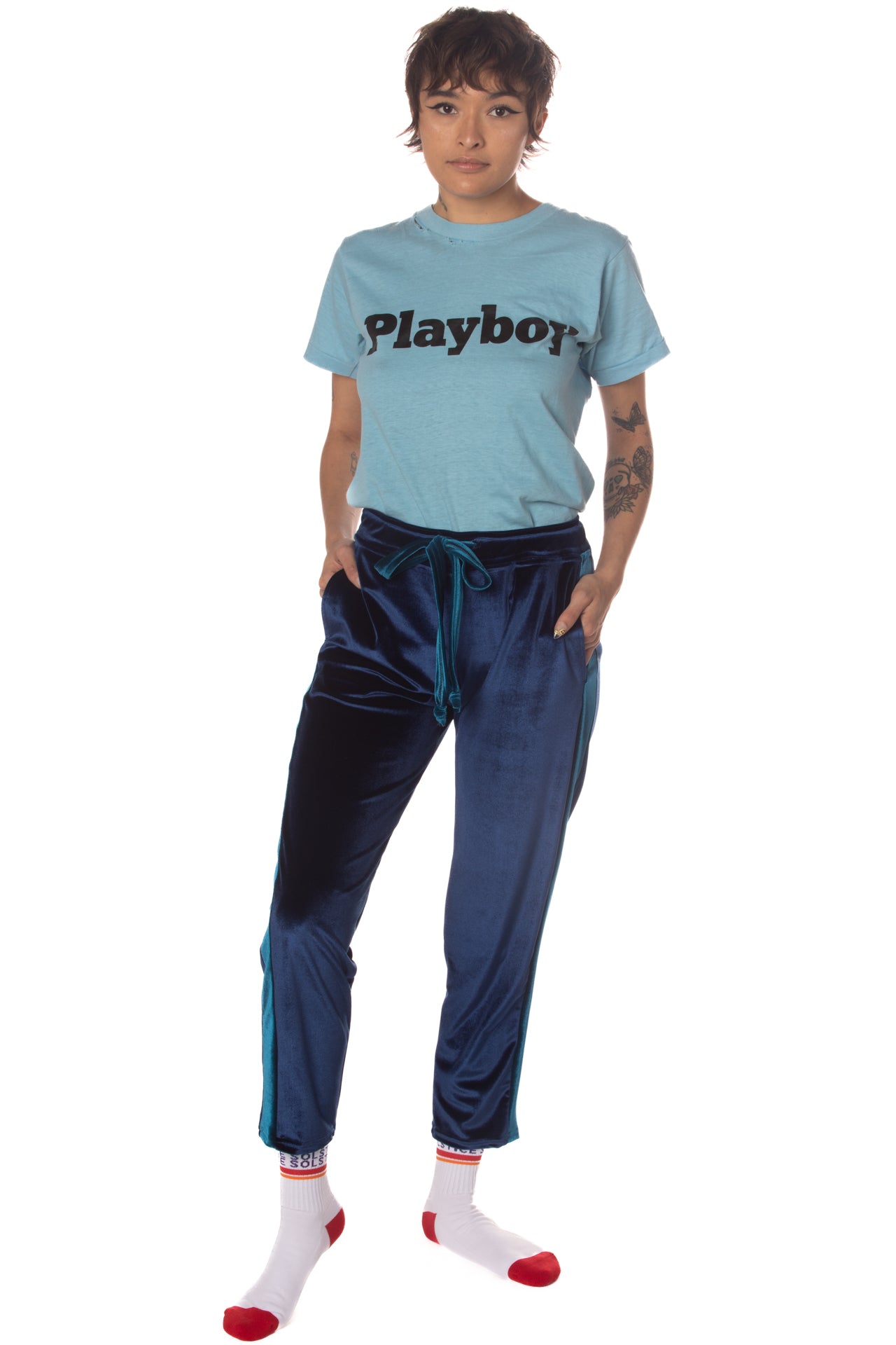 RTS EQUINOX VELVET TRACK PANTS