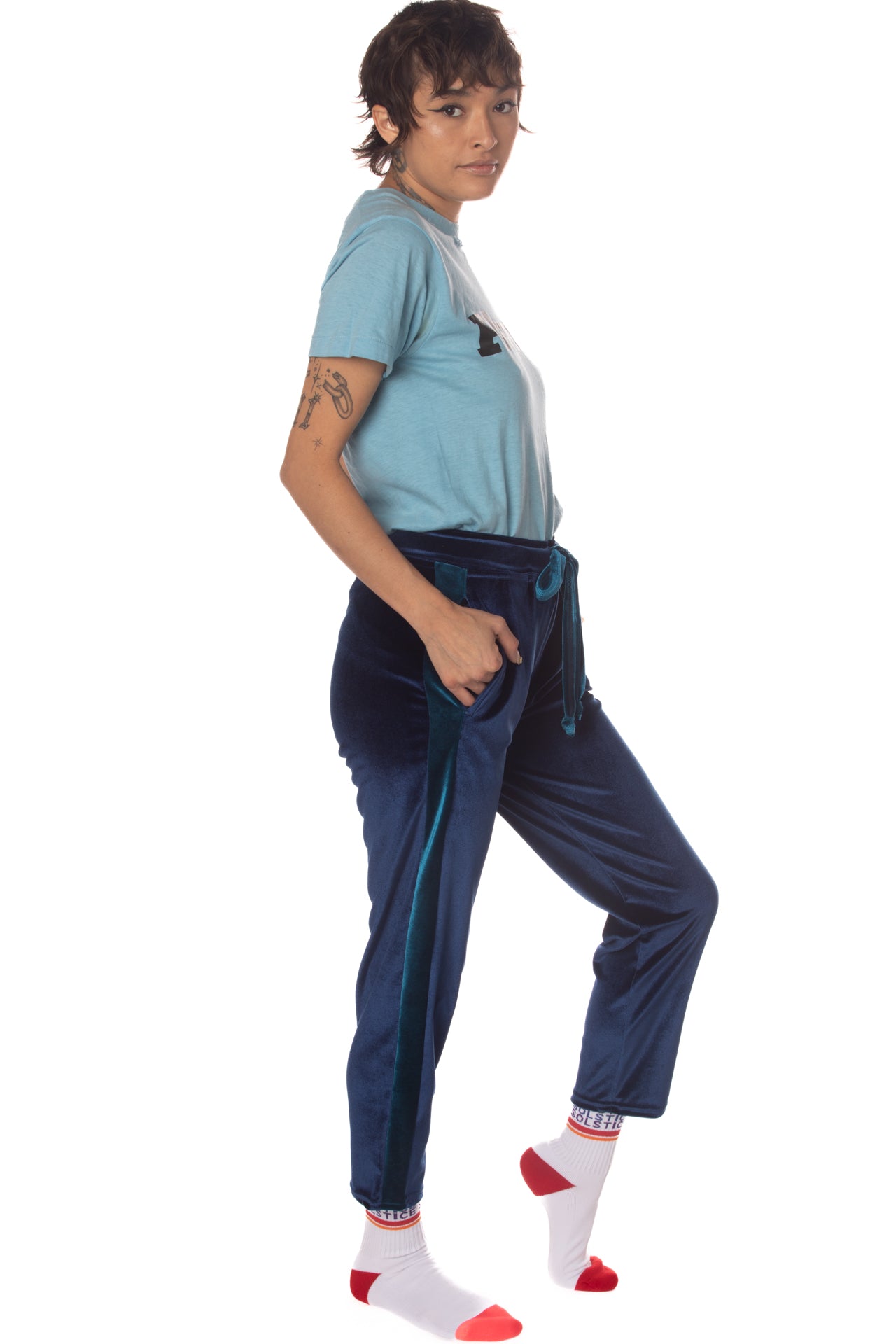 RTS EQUINOX VELVET TRACK PANTS