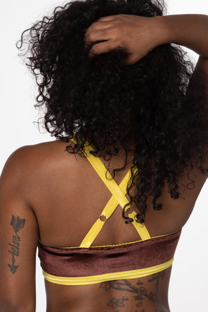 RTS MARIPOSA VELVET CROSSBACK BRALETTE