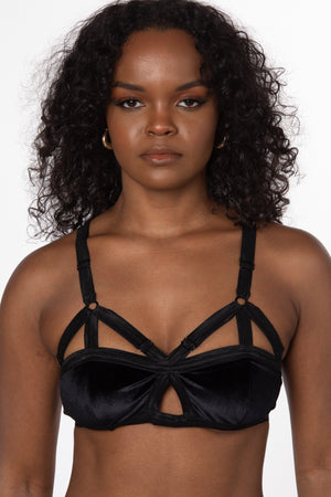 RTS MAMBA VELVET V-STRAP BRALETTE