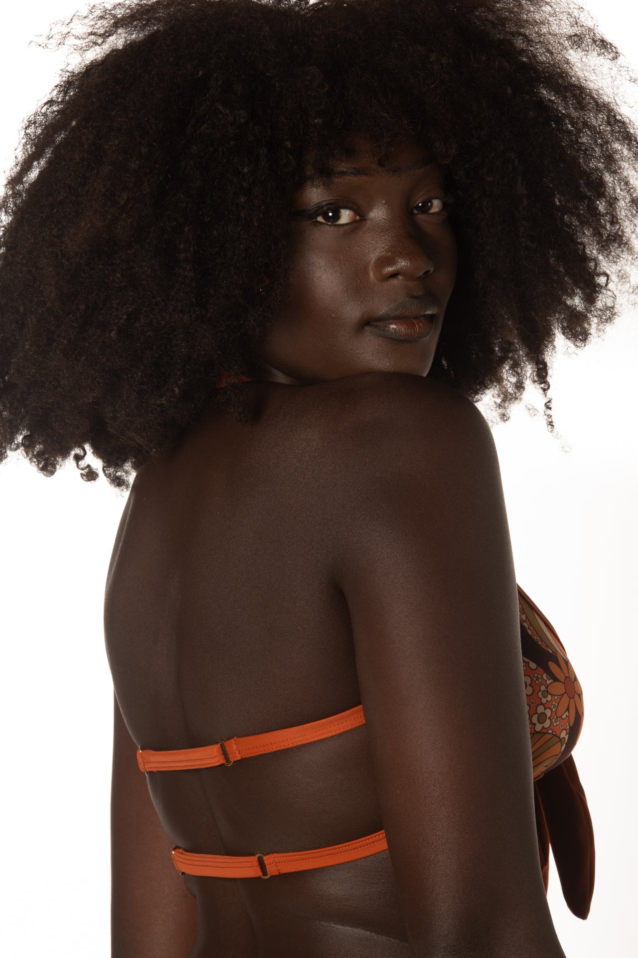 RTS NATURAL SHROOM HALTER TIE SWIM TOP