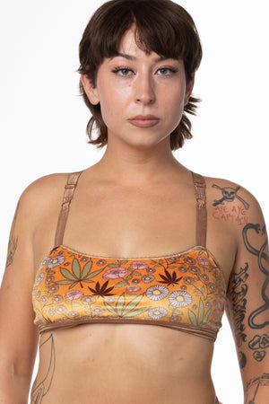 RTS SUNGROWN VELVET CROSS BACK BRALETTE