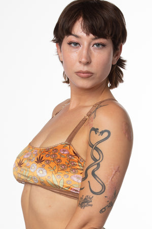 RTS SUNGROWN VELVET CROSS BACK BRALETTE