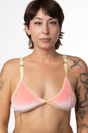 RTS HUBBA HUBBA VELVET TRIANGLE BRALETTE