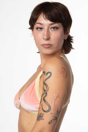 RTS HUBBA HUBBA VELVET TRIANGLE BRALETTE