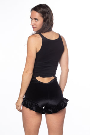 RTS MAMBA VELVET RUFFLE SHORTIES