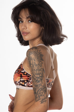 RTS STARFIELD CROSSBACK VELVET BRALETTE