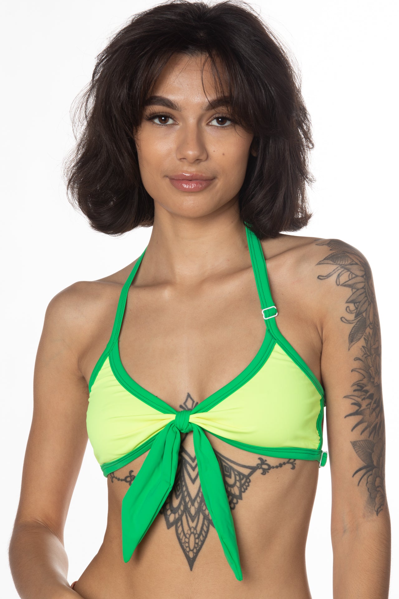 RTS GRASSHOPPER TIE HALTER SWIM TOP