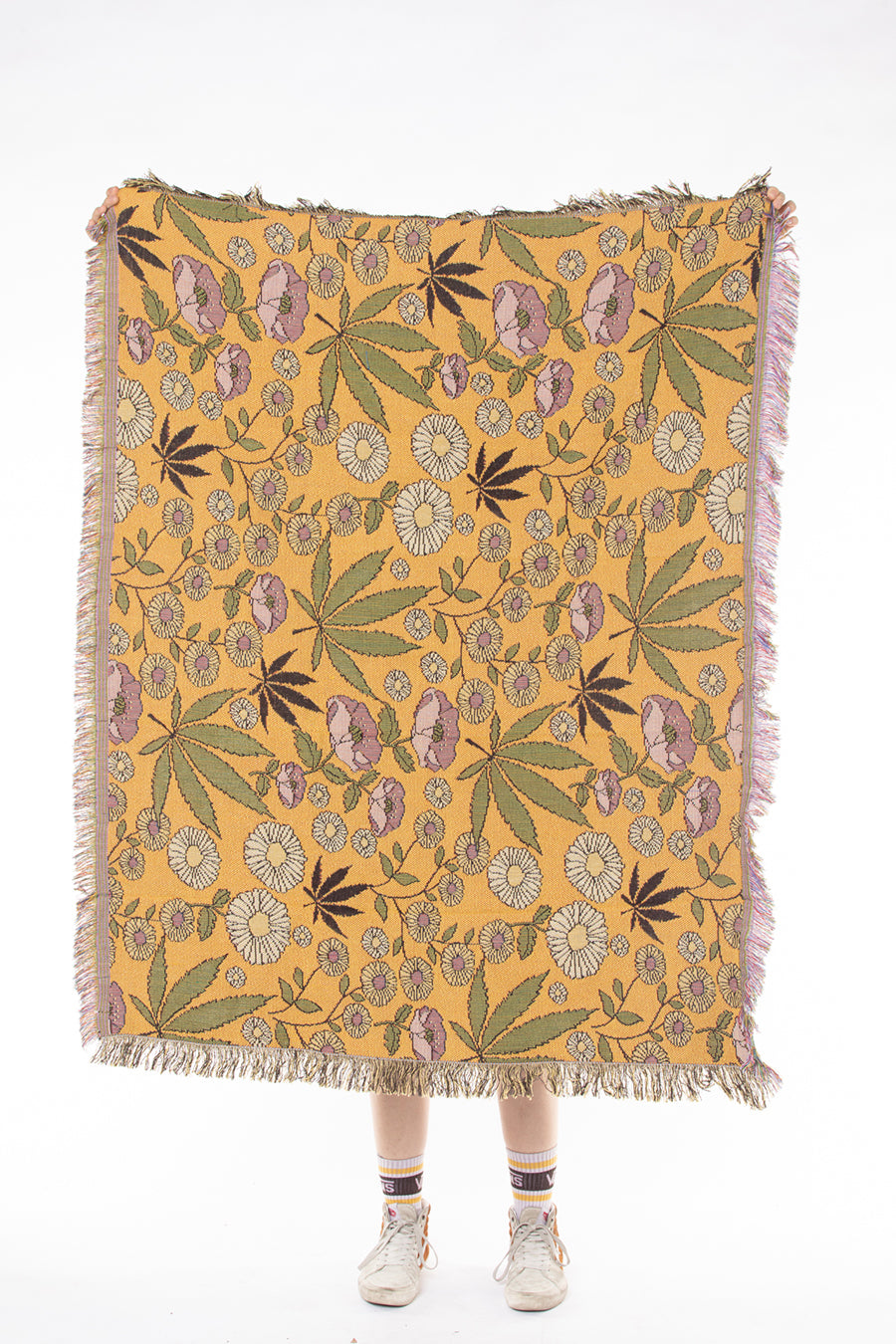 SOLSTICE HOME - "Sungrown" Woven Throw Blanket