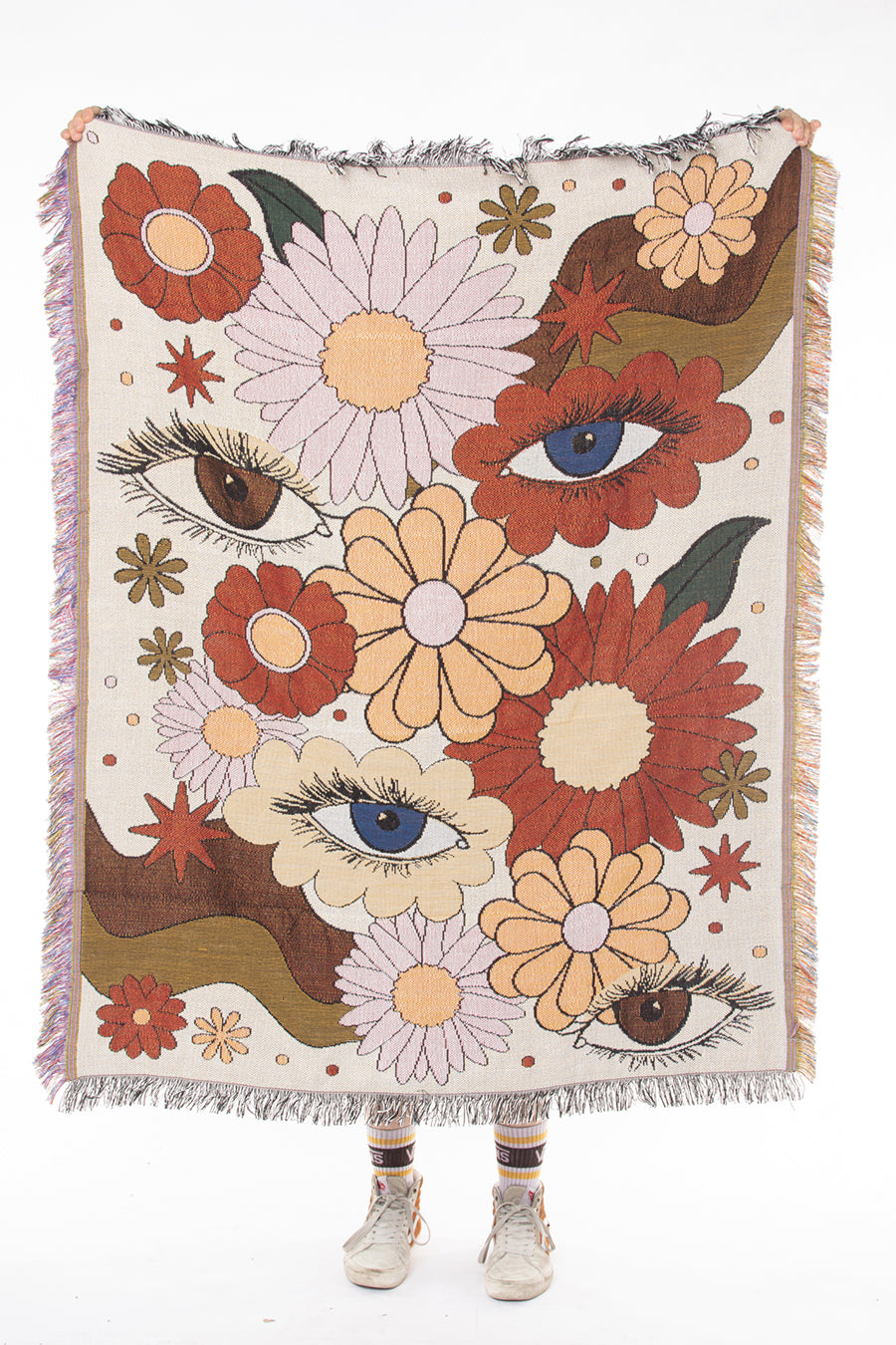 SOLSTICE HOME - "I See All" Woven Throw Blanket