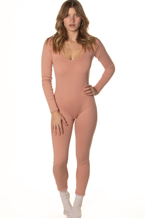 RTS SWAN LAKE RIBBED KNIT LONG SLEEVE CATSUIT