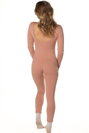 RTS SWAN LAKE RIBBED KNIT LONG SLEEVE CATSUIT