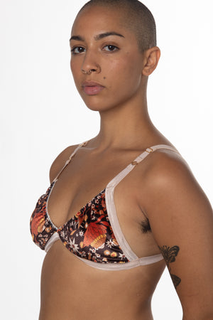 RTS STARFIELD VELVET TRIANGLE BRALETTE