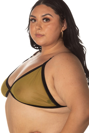 RTS POISON MESH TRIANGLE BRALETTE