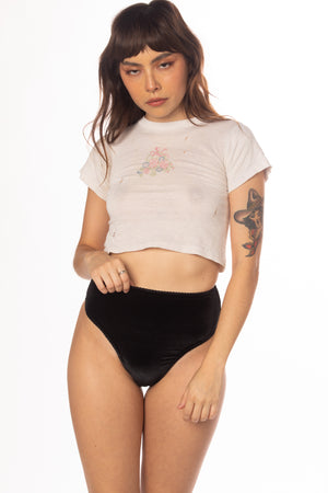 VELVET CLOSED BACK THONG UNDERWEAR