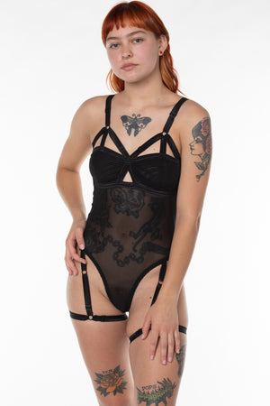 RTS JAG MESH HARNESS THONG BODYSUIT