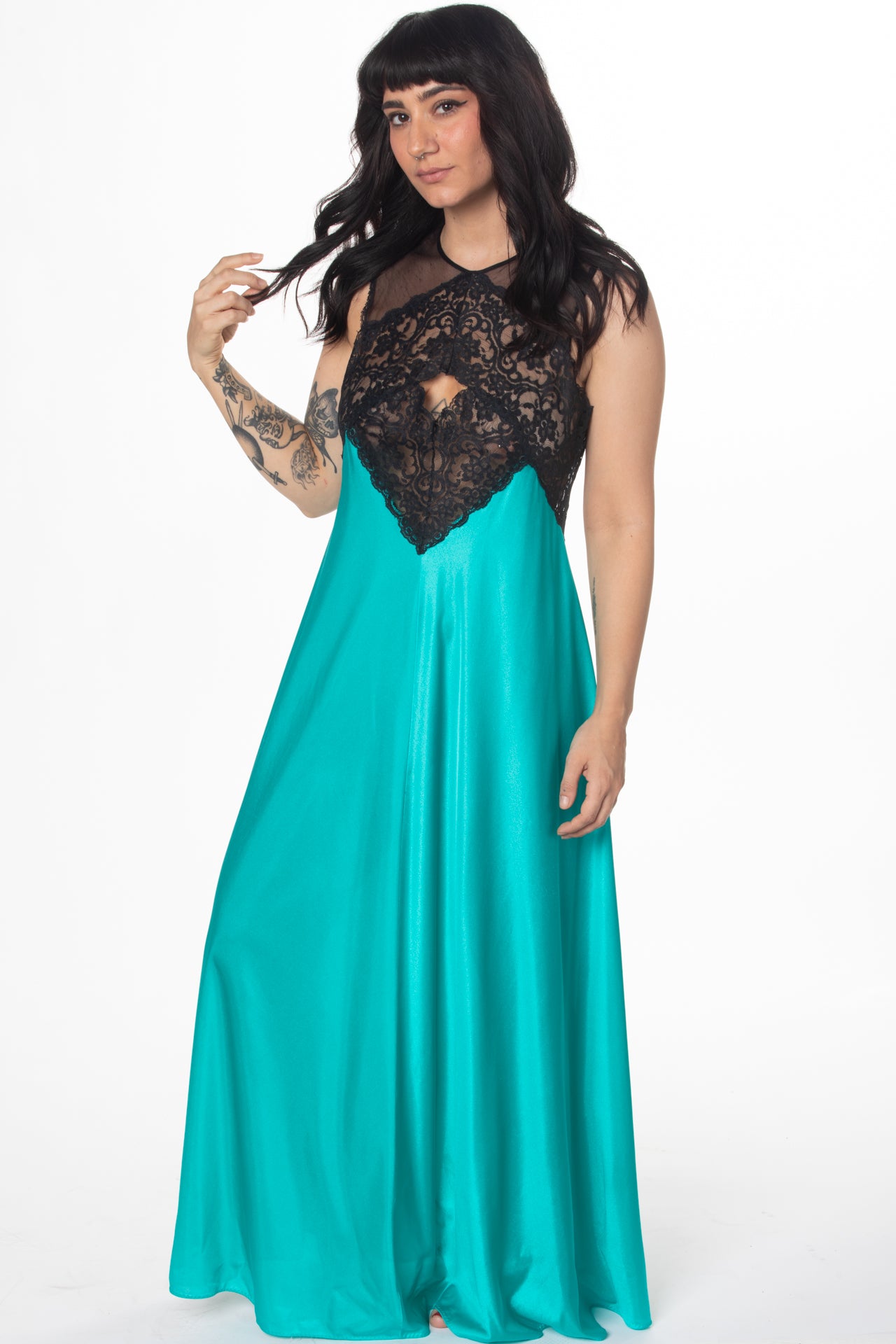 VINTAGE JEWEL TONE NIGHT DRESS