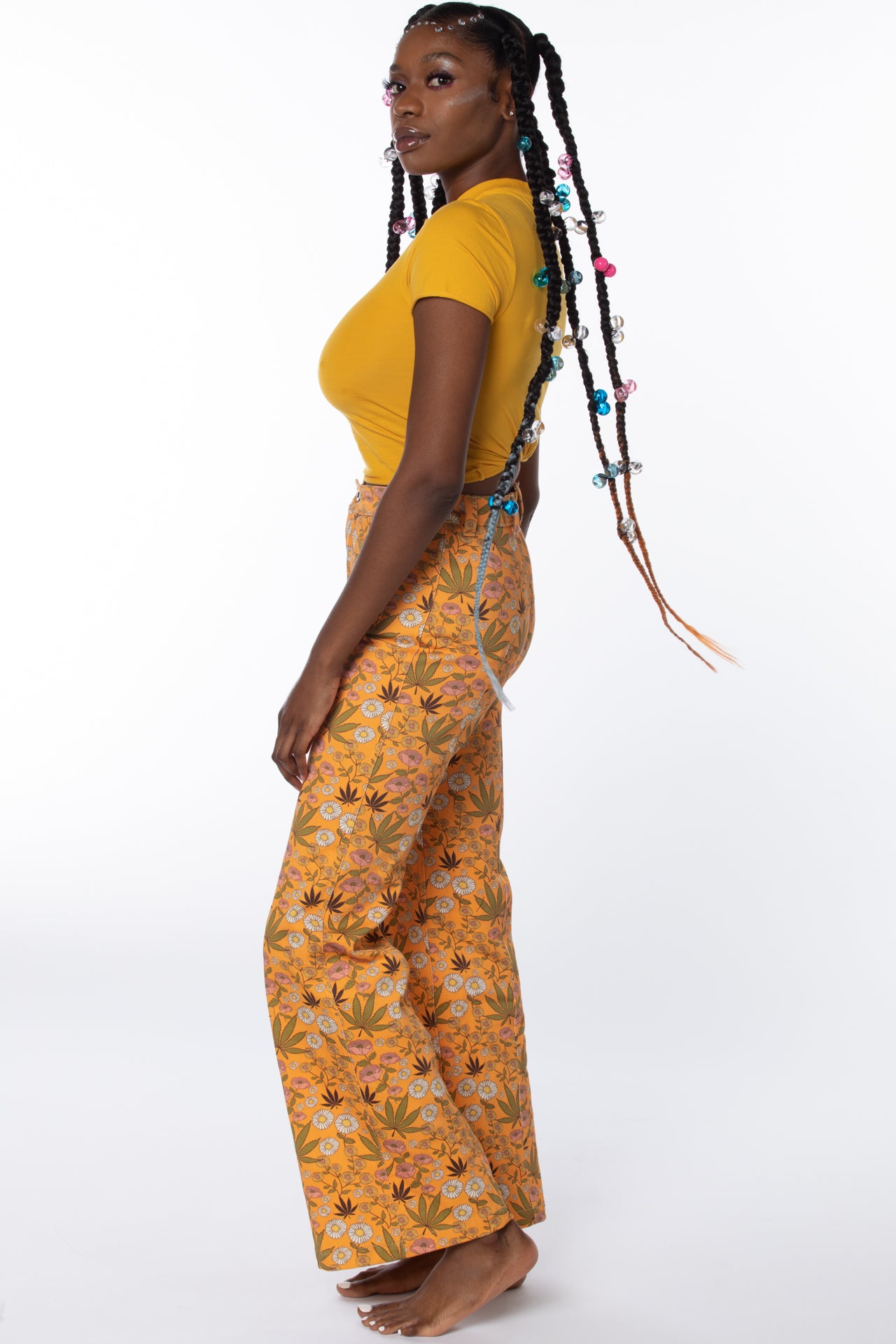 RTS SUNGROWN PRINTED DENIM PANT