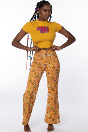 RTS SUNGROWN PRINTED DENIM PANT