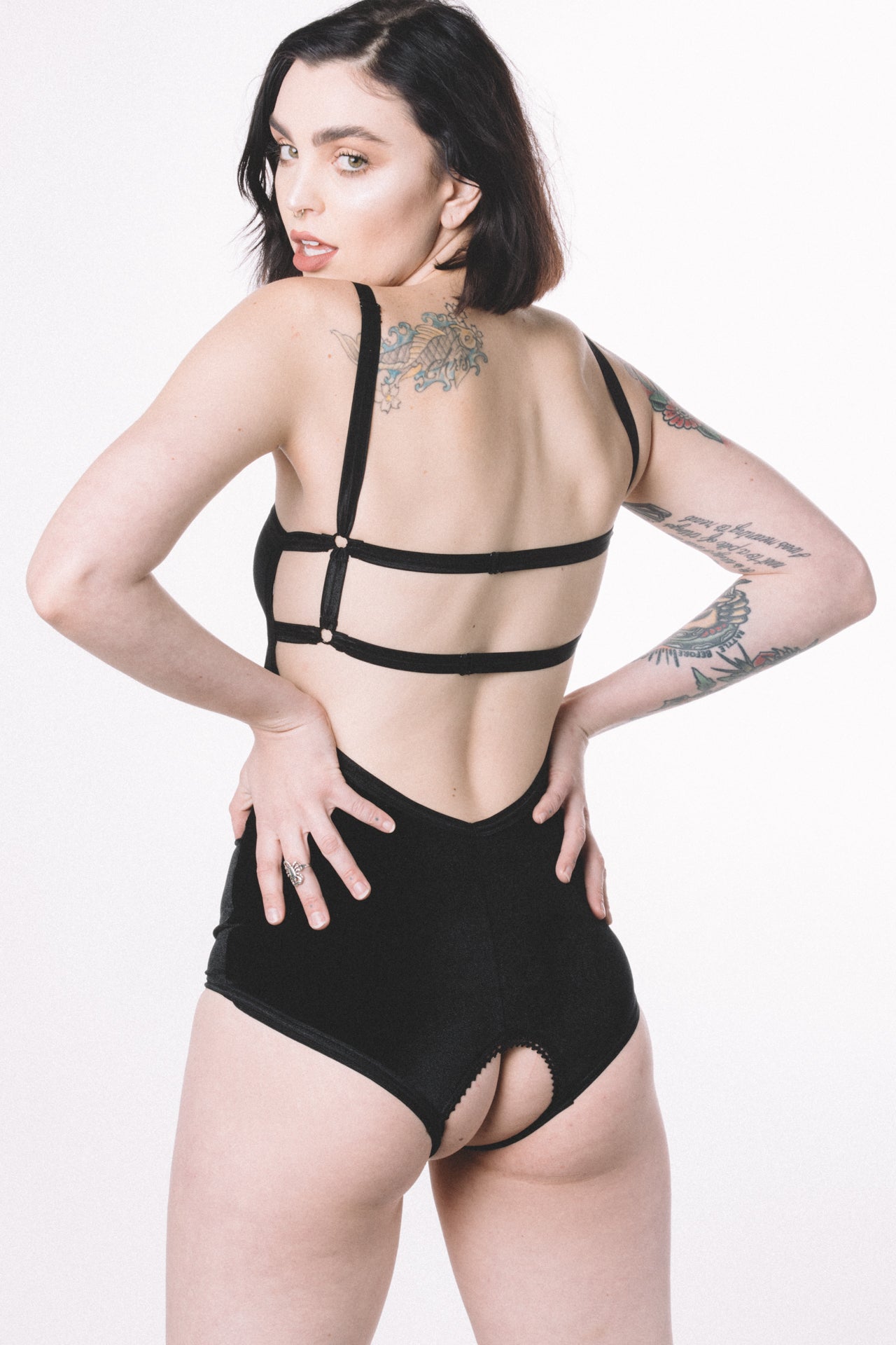 RTS MAMBA VELVET OUVERT BODYSUIT