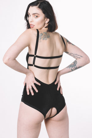 RTS MAMBA VELVET OUVERT BODYSUIT