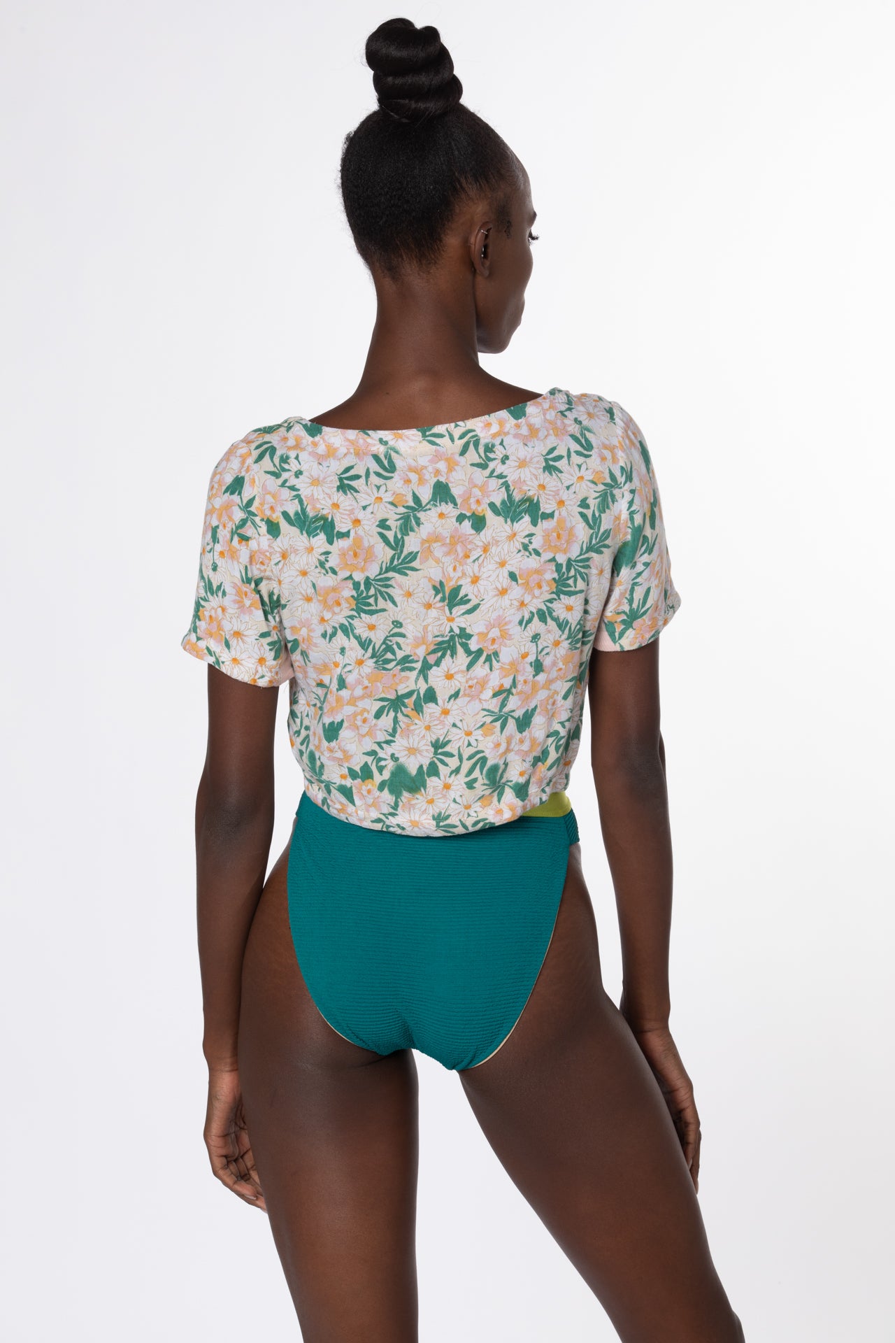 RTS MONSTERA HIGH WAISTED CHEEKY SWIM BOTTOM