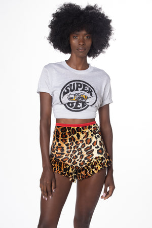 RTS KITTY VELVET RUFFLE SHORTIES