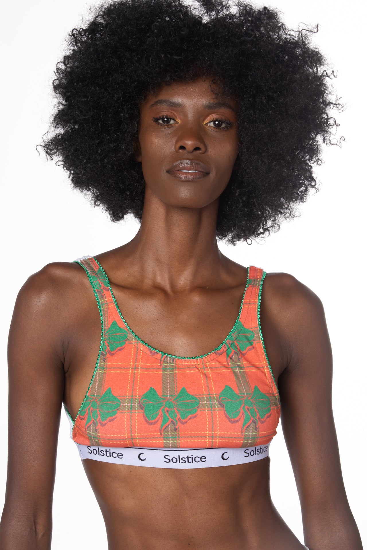 RTS FRUITCAKE PRINTED COTTON PETAL CROP BRALETTE